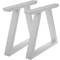 Rectangular feet for table and stool. White steel legs 300 x 80 x 430 mm 2-pack
