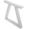 Rectangular feet for table and stool. White steel legs 300 x 80 x 430 mm 2-pack