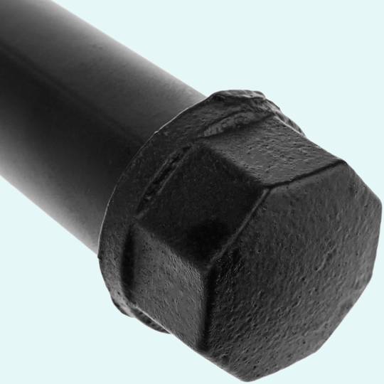 Porta-rolos de 200 mm para papel higiênico em aço. Tubo industrial e vintage