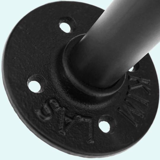 Porta-rolos de 200 mm para papel higiênico em aço. Tubo industrial e vintage
