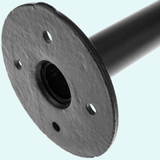 Porta-rolos de 200 mm para papel higiênico em aço. Tubo industrial e vintage