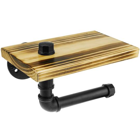 Stahl Toiletten Papier Halter 125 mm für Toilettenpapier. Industrie und Vintage Tube