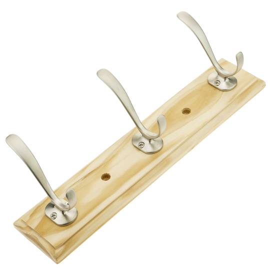 Perchero de pared Colgador de ropa y toallero con 3 ganchos dobles