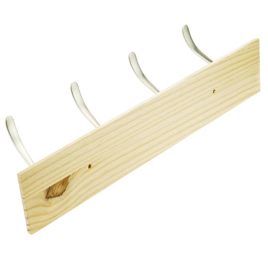 Cabide de parede Toalheiro com 4 ganchos duplos