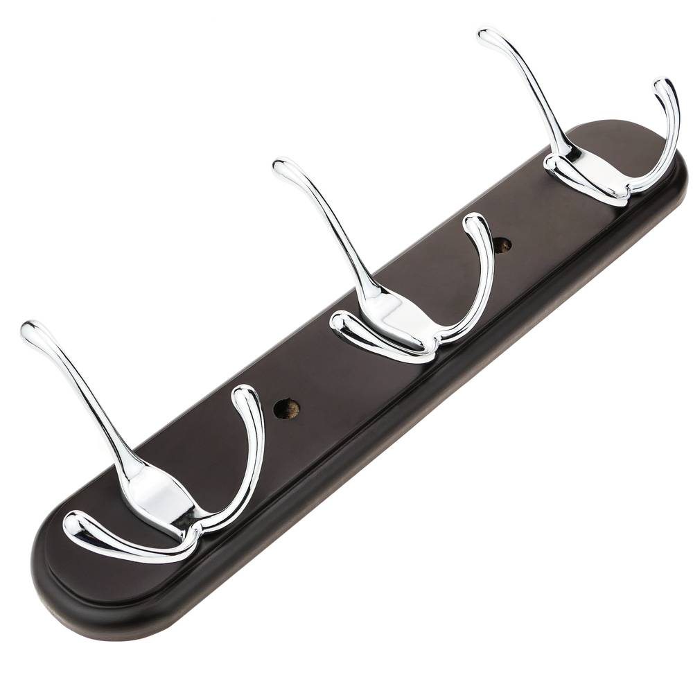 Coat hook for wall mount Clothes hanger and towel rack with 3 double hooks
