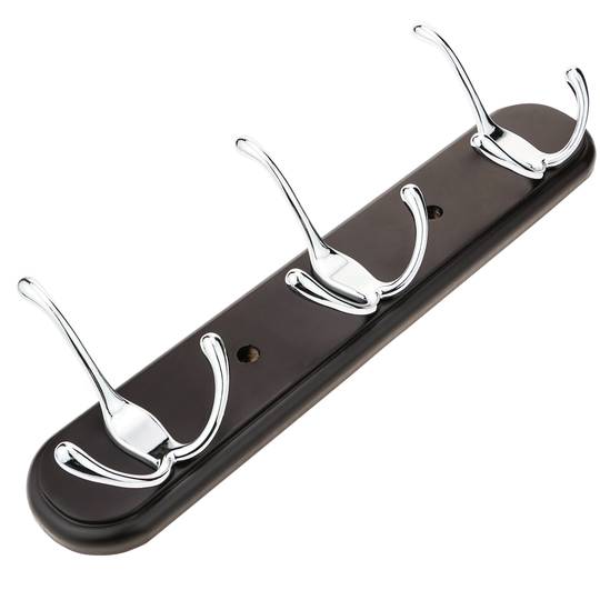 Coat hook for wall mount Clothes hanger and towel rack with 3 double hooks