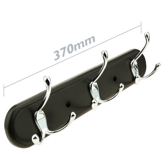 Coat hook for wall mount Clothes hanger and towel rack with 3 double hooks