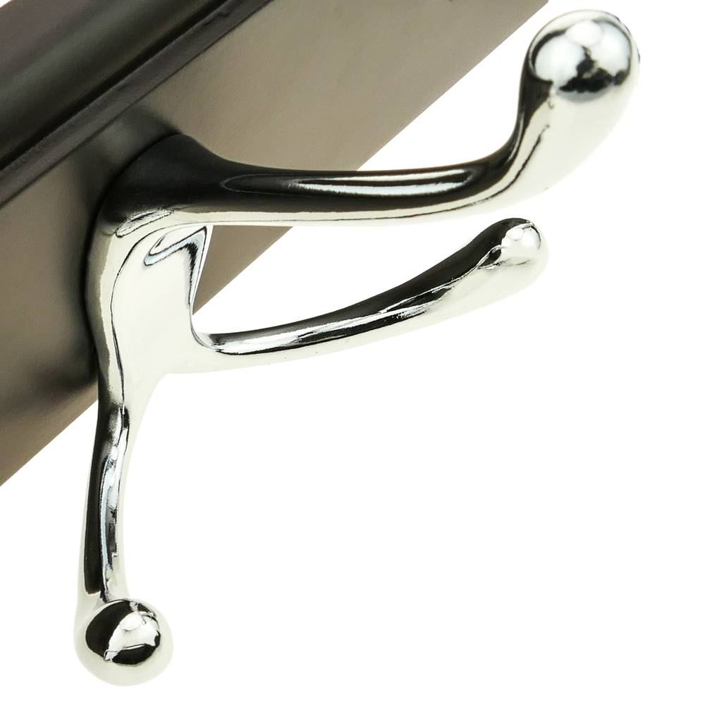 Coat hook for wall mount Clothes hanger and towel rack with 3 double hooks