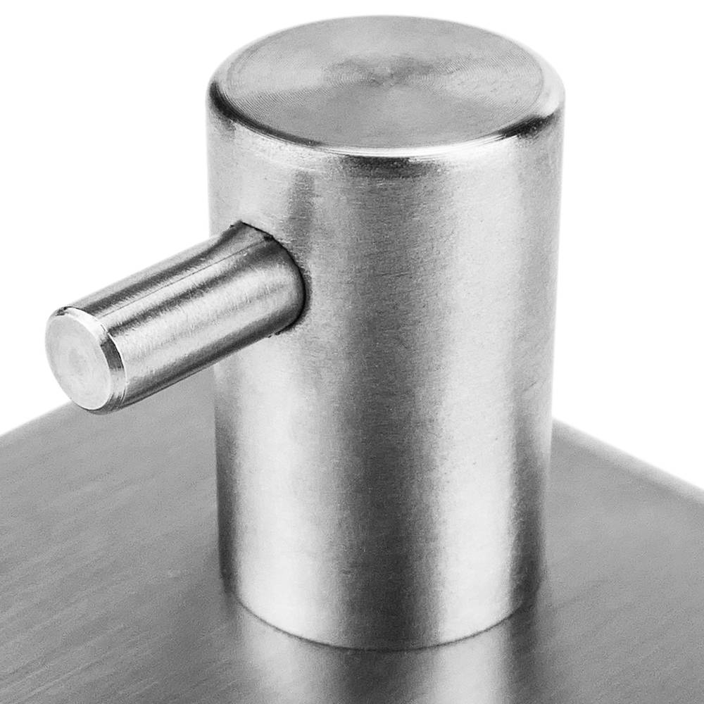 Perchero de pared de acero inoxidable. Colgador de ropa y toallero con 2 gancho