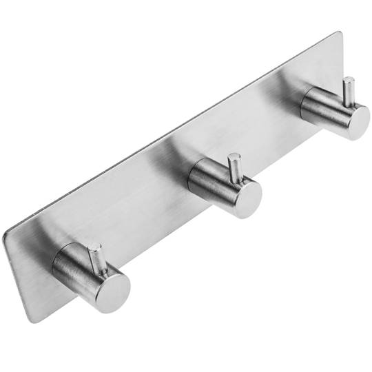 Stainless Steel Coat Hook For Wall Mount Clothes Hanger And Towel Rack With 3 Hooks Cablematic - Stainless Steel Wall Rack With Hooks