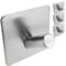 Stainless steel coat hook for wall mount. Clothes hanger and towel rack with 1 inclined hook 4-pack