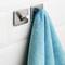 Stainless steel coat hook for wall mount. Clothes hanger and towel rack with 1 inclined hook 4-pack