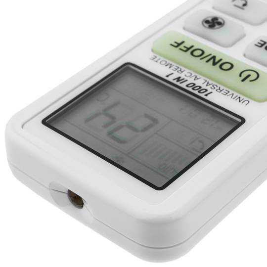 Controle remoto universal para ar condicionado e aquecimento 55x154x21 mm