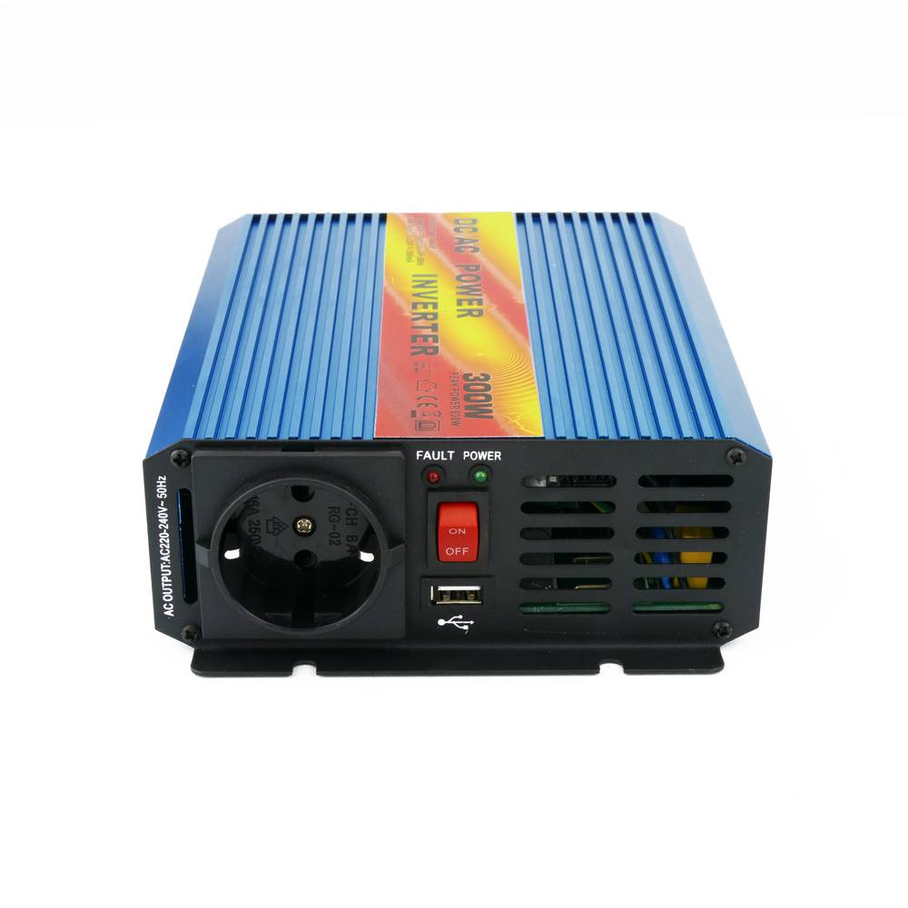 Onda pura inversor elétrico 10 ~ 16VDC para 220VAC 300W USB solar