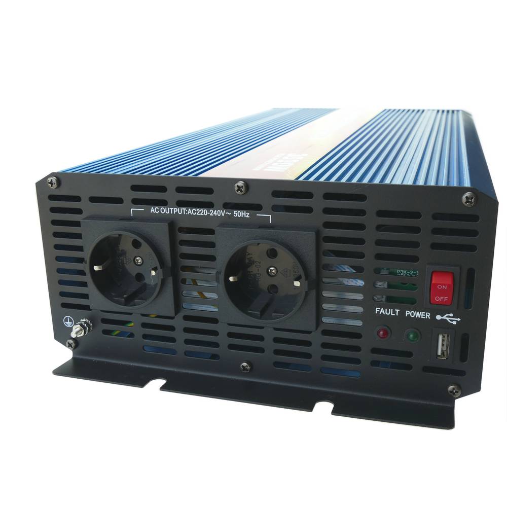 Onda pura inversor elétrico 10 ~ 16VDC para 220VAC 3000W USB solar
