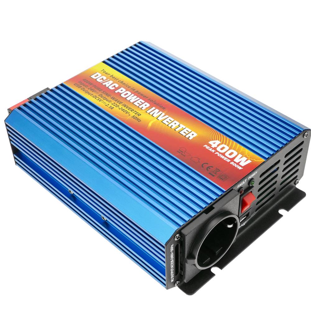 Inverter elettrico ad onda pura da 20 ~ 31VDC a 220VAC 400W USB solare