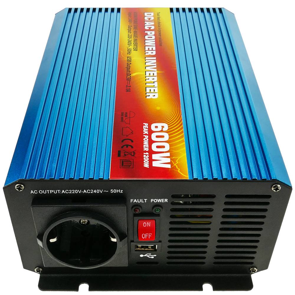 Inversor eléctrico de onda pura 20~31VDC a 220VAC 600W solar