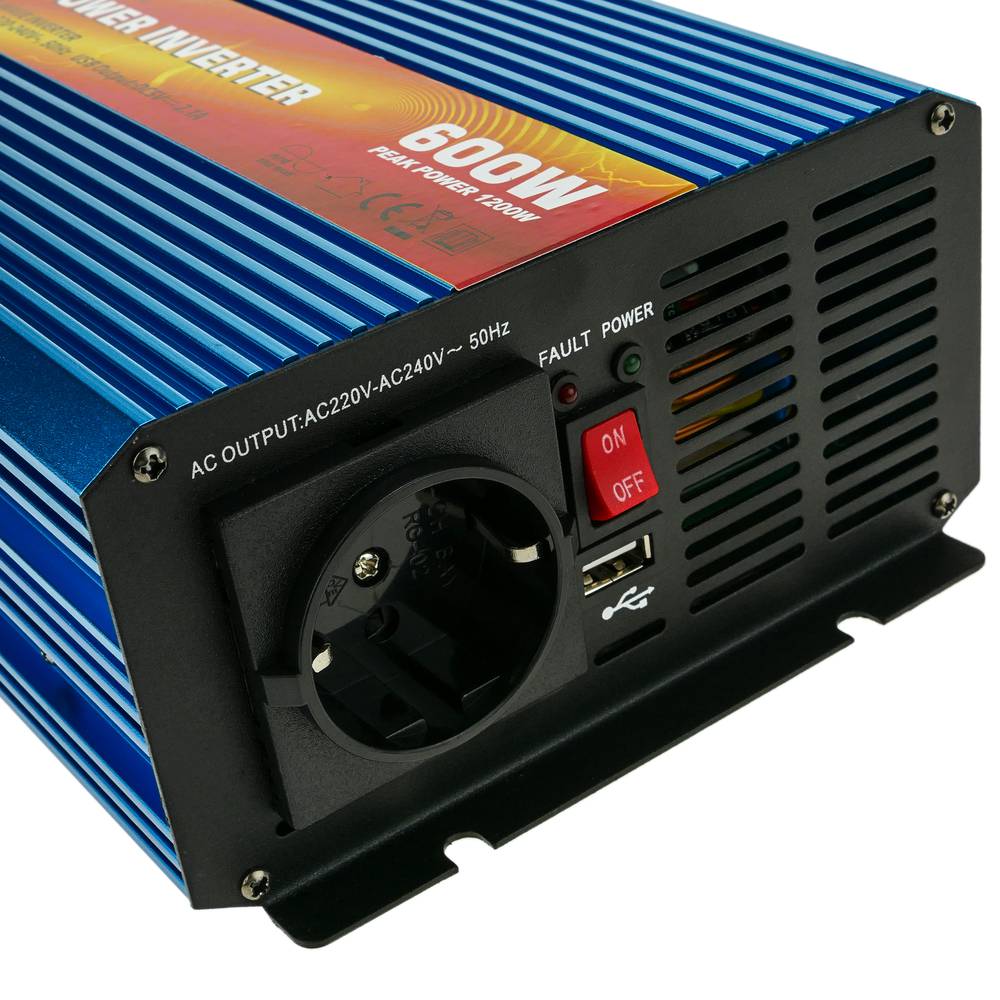 Inversor eléctrico de onda pura 20~31VDC a 220VAC 600W solar