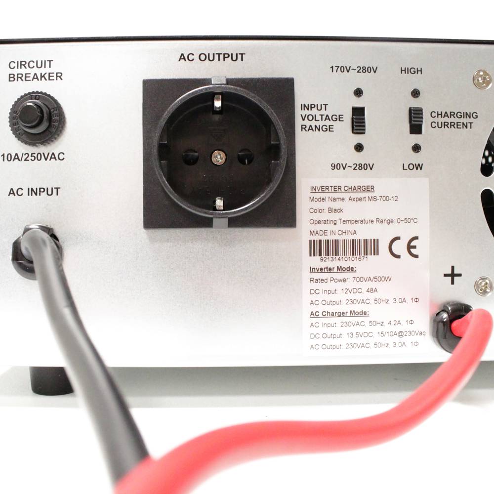 230VAC pure wave inverter with 12V battery charger 1200VA model