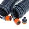 Spiral-Gartenschlauch-Set, 15 m, 3/8 Zoll, 9 mm, 7 Sprühmodi