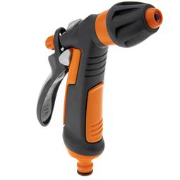 Pistola pulverizador de riego regulable con conector rápido y gatillo posterior