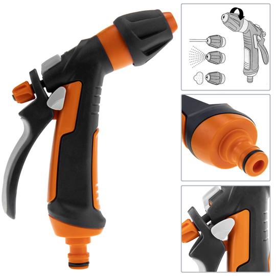 Einstellbare Spritzpistole mit Schnellkupplung und hinterem Abzug