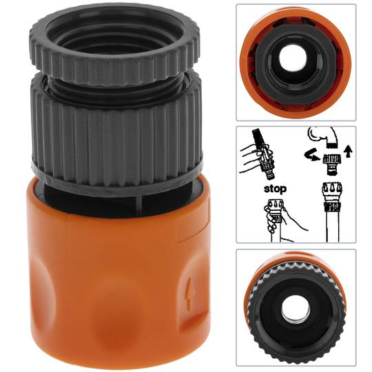 Conector rápido para torneira com rosca macho de 1/2