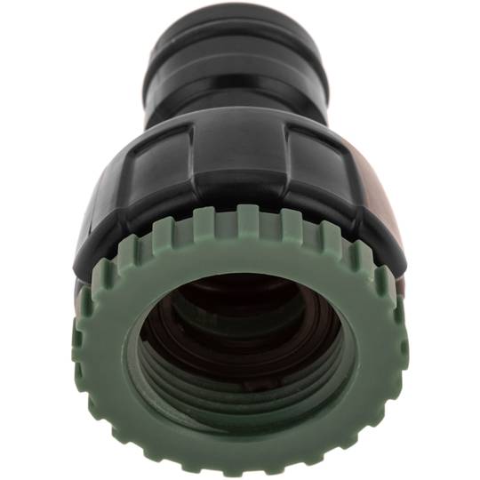 Pak van 5 stuks vrouwelijke kraanadapter met 3/4 - 1 inch draad zwarte en groene kleur