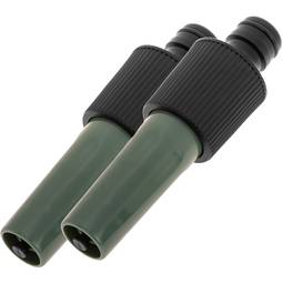 Packung mit 2 grünen verstellbaren Bewässerungslanzen für 25-mm-Schläuche