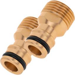 Lot de 2 adaptateurs de robinet avec filetage mâle 1/2" en laiton