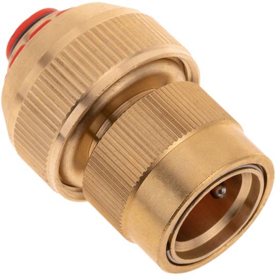 Verzinkt messing 19 mm dubbele stop snelkoppeling voor installatie van irrigatieprogrammeur