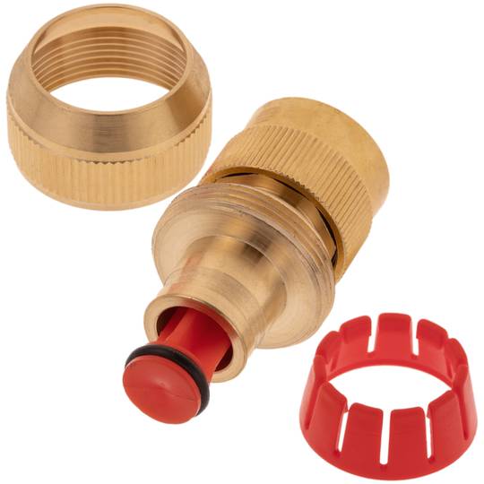 Verzinkt messing 19 mm dubbele stop snelkoppeling voor installatie van irrigatieprogrammeur