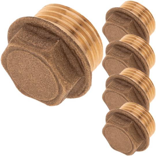 Lot de 5 bouchons mâles 1/2