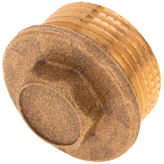 Pack de 2 unidades Bujão macho de latão zincado 3/4