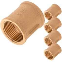 Pack of 5 units 3/4" zinc-plated brass female sleeve for water installations