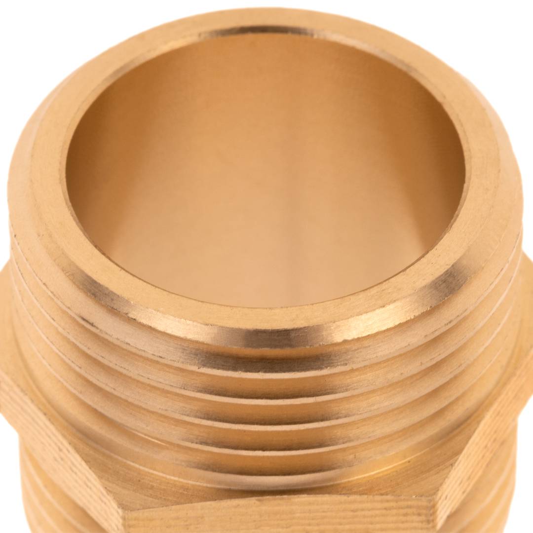 Confezione da 5 unità di nipplo in ottone zincato da 1/2