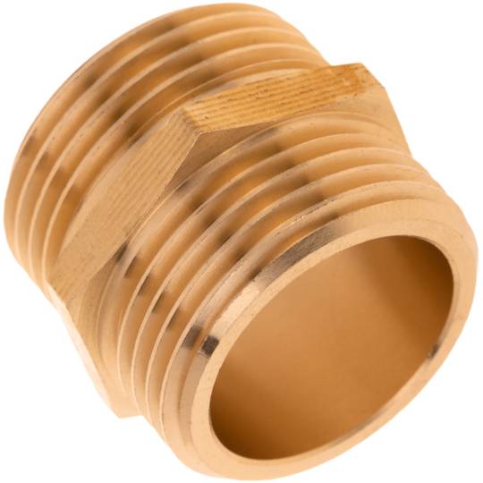 Confezione da 5 unità di nipplo in ottone zincato da 1/2