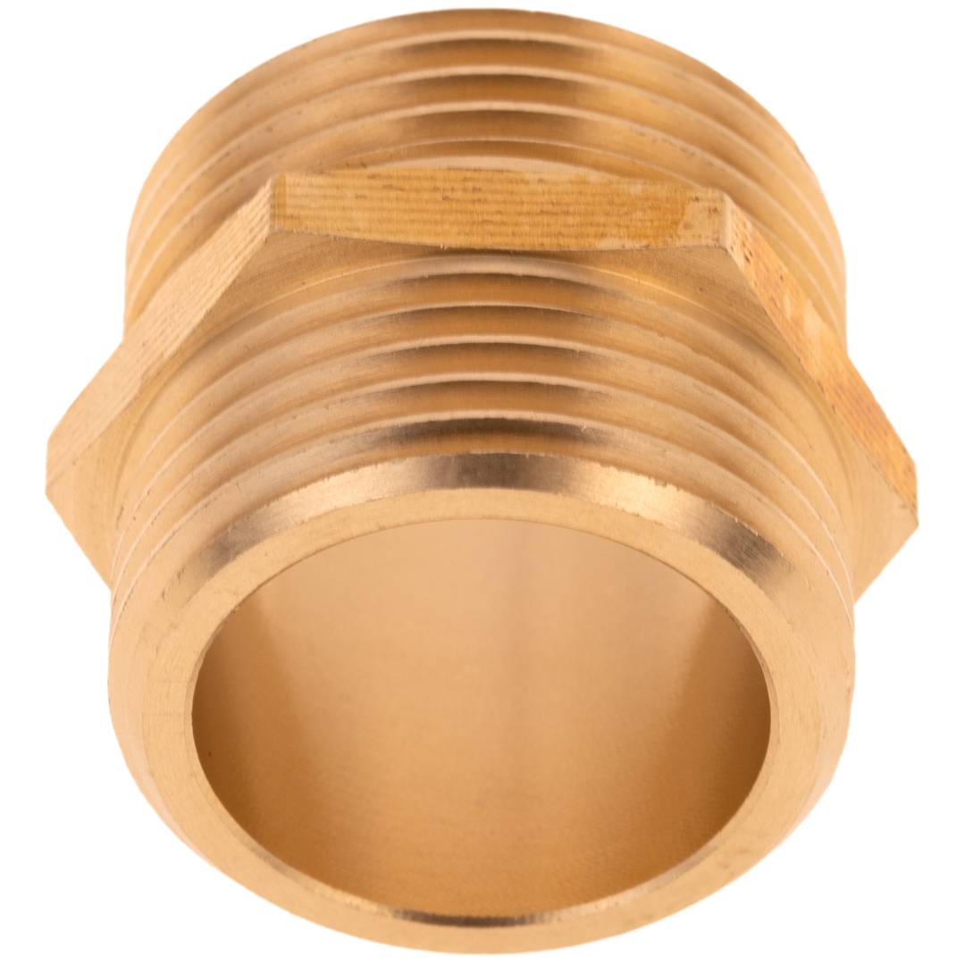 Confezione da 5 unità di nipplo in ottone zincato da 1/2