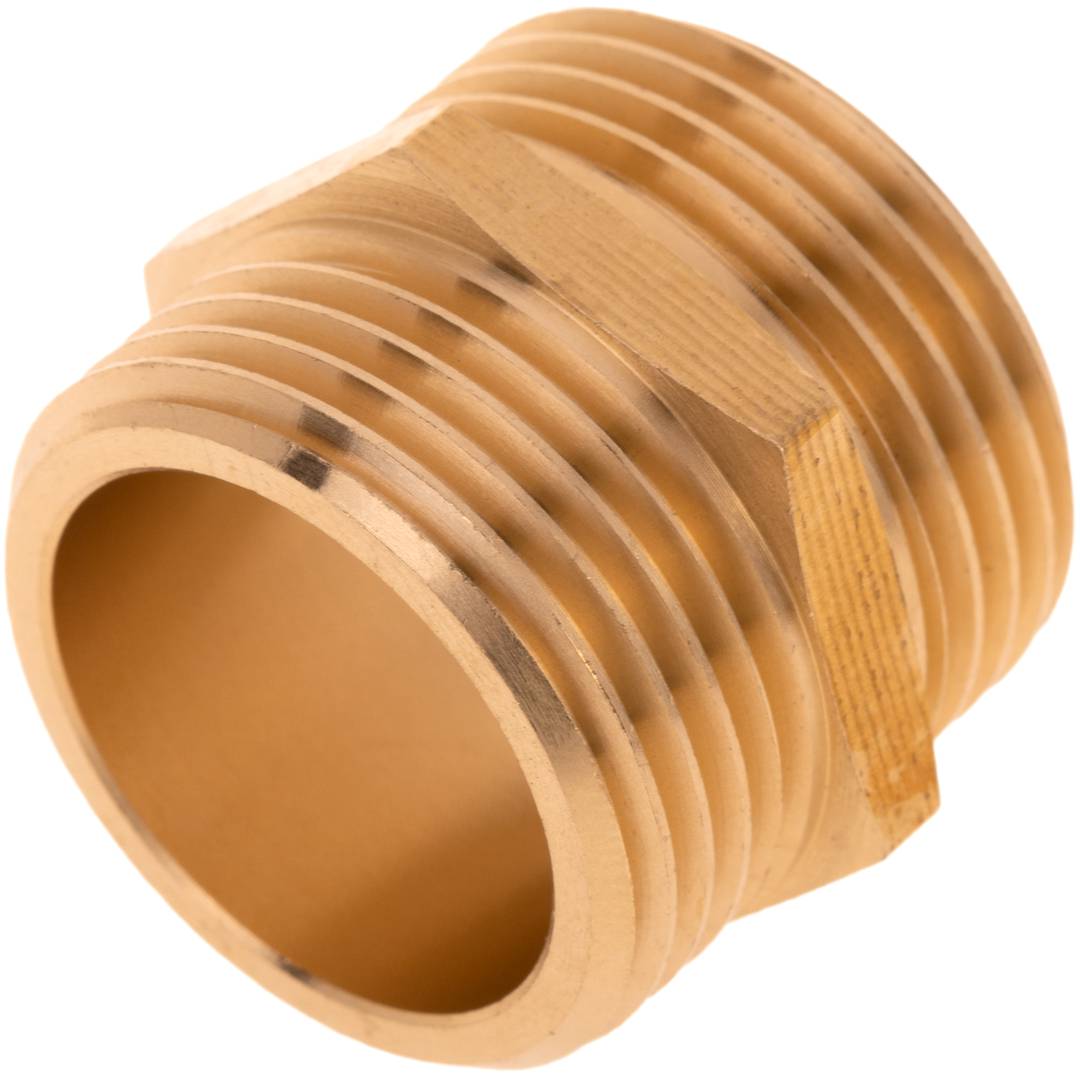 Confezione da 5 unità di nipplo in ottone zincato da 1/2