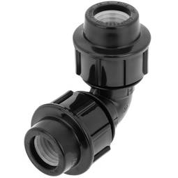 Raccord coudé en polyéthylène 25 mm x 3/4“ pour système d'irrigation