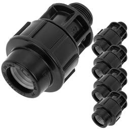 Confezione da 5 terminali in polietilene filettati maschio 32 mm x 1“ per impianto di irrigazione