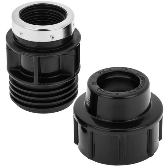 Confezione da 5 terminali in polietilene filettati femmina 25 mm x 3/4“ per impianto di irrigazione