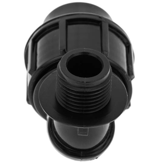 Embalagem com 5 unidades de polietileno rosca macho angular 25 mm x 3/4“ terminal para sistema de irrigação