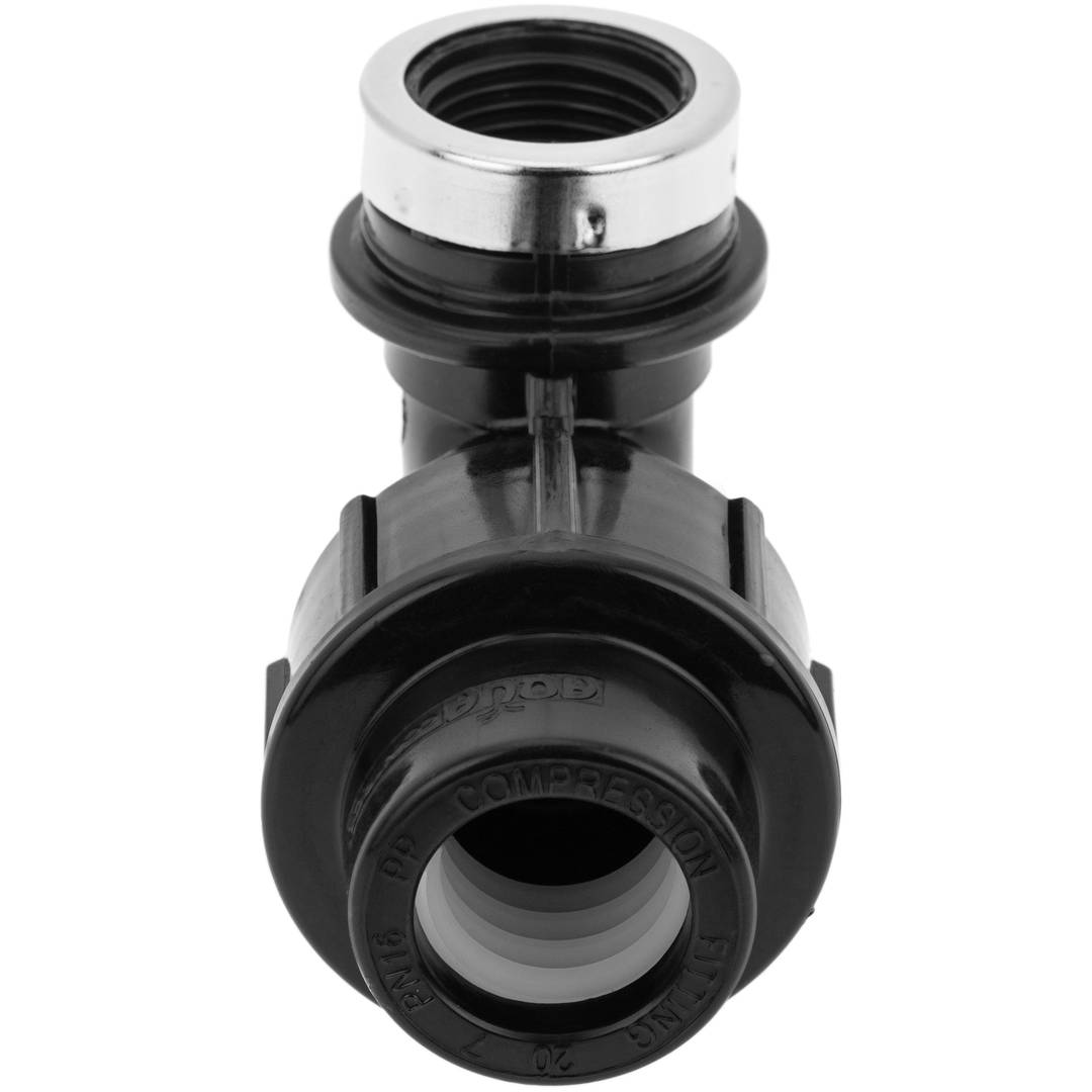 Pack de 5 unidades terminal de rosca hembra acodada de polietileno 20 mm x 1/2“ para sistema de riego