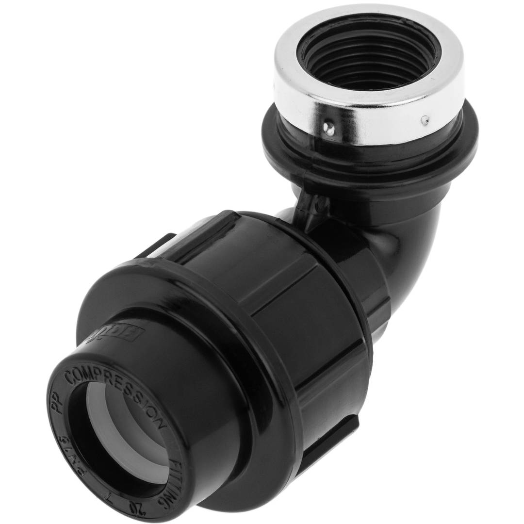 32 mm x 1“ abgewinkelter Polyethylen-Innengewindeanschluss für Bewässerungssystem