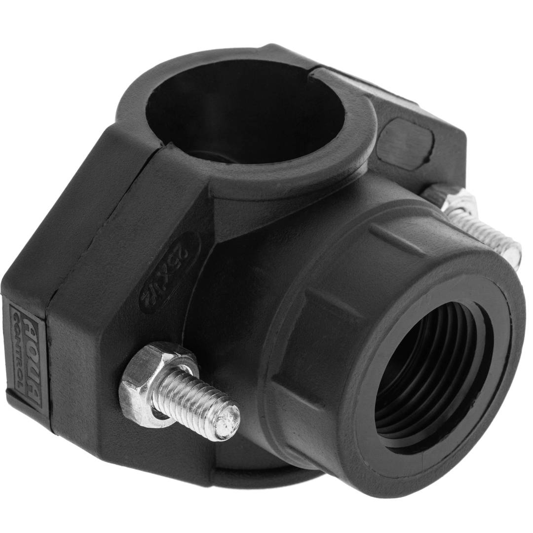 Pack de 5 unidades colar de aspiração em polietileno 25 mm x 1/2“ para sistema de rega