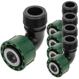 Pacote com 5 unidades de manifold rosca solta cotovelo 1 polegada cor preta