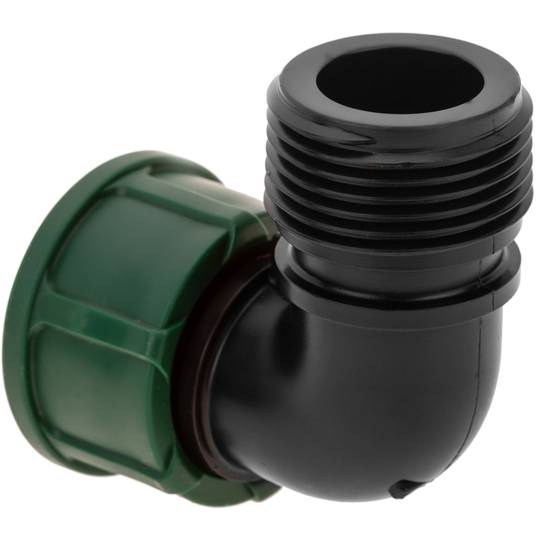 Pacote com 5 unidades de manifold rosca solta cotovelo 1 polegada cor preta