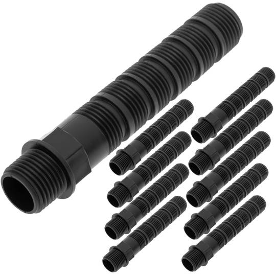 Pacote com 10 unidades carretel recortado linha fêmea 1/2 polegada cor preta