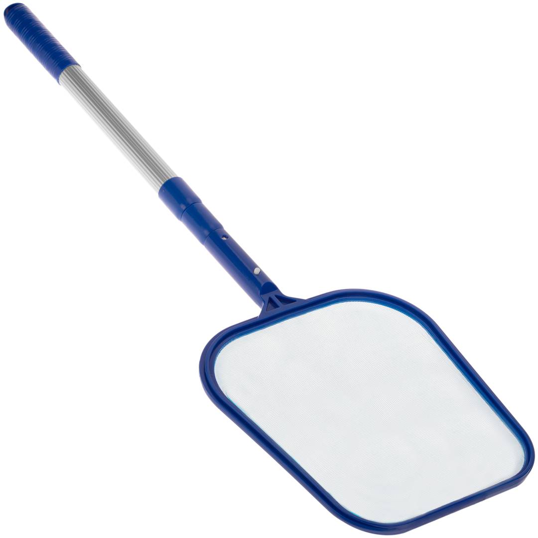 Coletor de folhas de superfície para limpeza de piscinas com haste extensível 2,8x135 cm